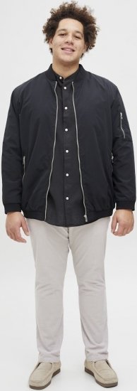 Jack & Jones Breeze Poplin Long Sleeve Shirt Black - Overhemden - Overhemden Grote Maten Heren