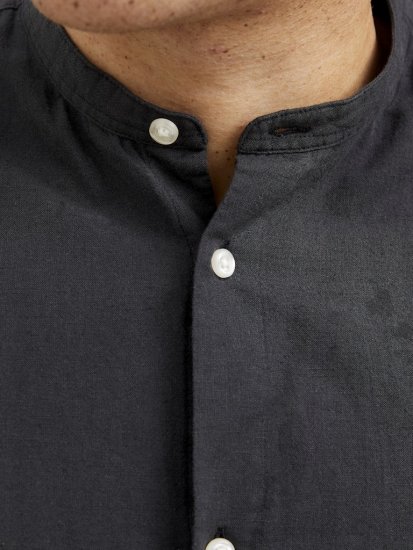 Jack & Jones Breeze Poplin Long Sleeve Shirt Black - Overhemden - Overhemden Grote Maten Heren