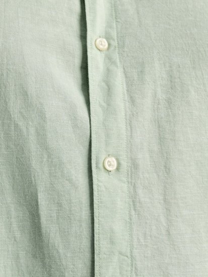 Jack & Jones Breeze Linen Blend Short Sleeve Shirt Iceberg Green - Overhemden - Overhemden Grote Maten Heren