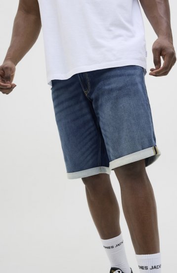 Jack & Jones Rick Con I.K. SHORTS GE 132 SN Blue Denim - Korte broeken - Grote Maten Korte Broeken Heren
