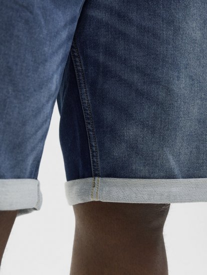Jack & Jones Rick Con I.K. SHORTS GE 132 SN Blue Denim - Korte broeken - Grote Maten Korte Broeken Heren