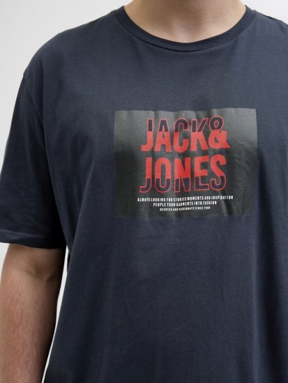 Jack & Jones Hudson Crew Neck T-Shirt Navy - T-shirts - Grote Maten T-shirts Heren