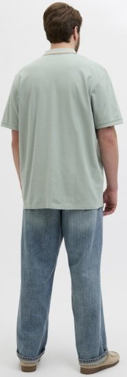 Jack & Jones Hudson Short Sleeve Polo Iceberg Green - Polo shirts - Grote Maten Poloshirts Heren