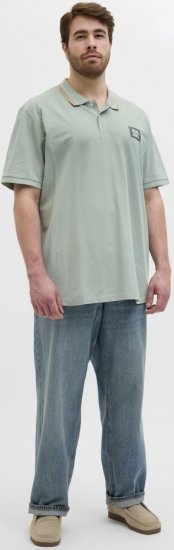 Jack & Jones Hudson Short Sleeve Polo Iceberg Green - Polo shirts - Grote Maten Poloshirts Heren