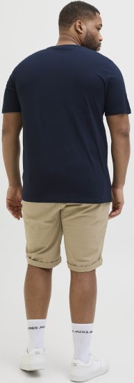 Jack & Jones Hawaii Shape Crew Neck T-Shirt Navy - T-shirts - Grote Maten T-shirts Heren
