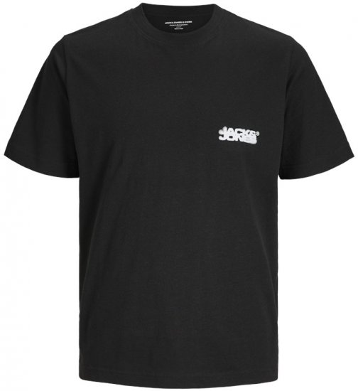 Jack & Jones Sago Branded Crew Neck T-Shirt Black - T-shirts - Grote Maten T-shirts Heren
