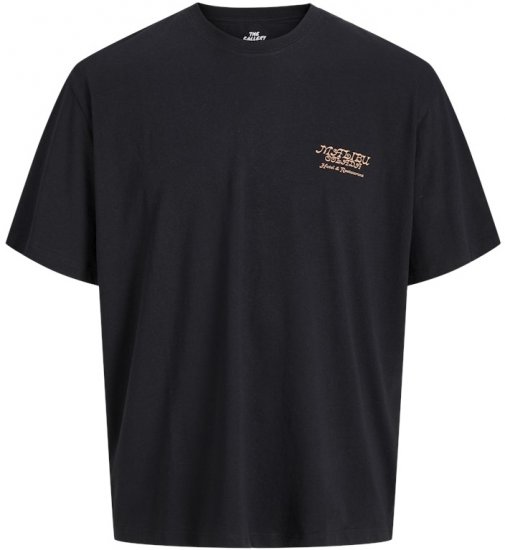Jack & Jones Botaniq Crew Neck T-Shirt Black - T-shirts - Grote Maten T-shirts Heren