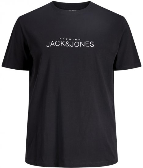 Jack & Jones Lavance Crew Neck T-Shirt Black Beauty - T-shirts - Grote Maten T-shirts Heren