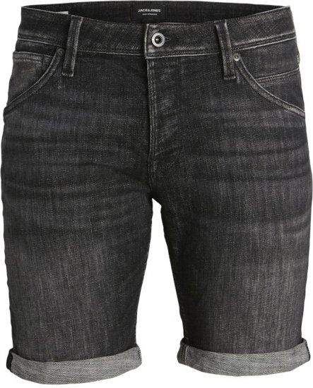 Jack & Jones RICK FOX SHORTS GE 245 Shorts Black Denim - Korte broeken - Grote Maten Korte Broeken Heren