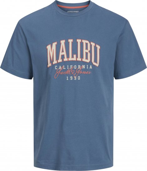 Jack & Jones Detroit Crew Neck T-Shirt Blue - T-shirts - Grote Maten T-shirts Heren