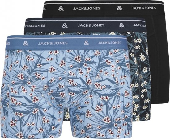Jack & Jones Zach Trunks 3-Pack Chambray Blue - Ondergoed & zwem - Grote Maten Ondergoed Heren