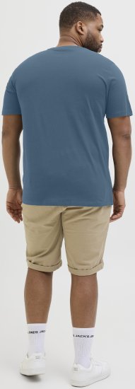 Jack & Jones Hawaii Shape Crew Neck T-Shirt Blue - T-shirts - Grote Maten T-shirts Heren