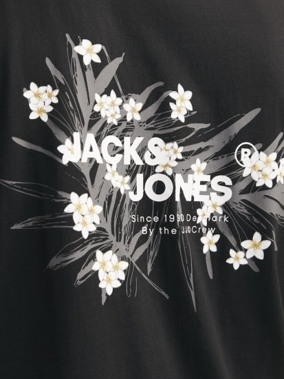 Jack & Jones Hawaii Crew Neck T-Shirt Black - T-shirts - Grote Maten T-shirts Heren