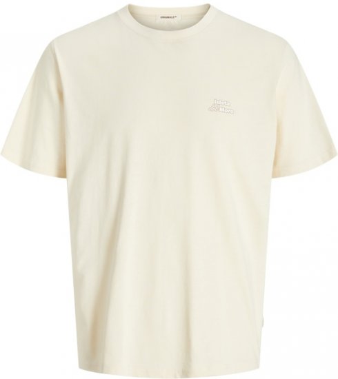 Jack & Jones Almeria Back Print T-Shirt Antique White - T-shirts - Grote Maten T-shirts Heren