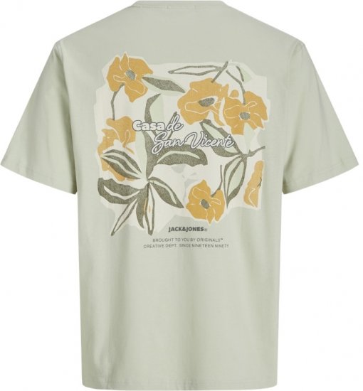 Jack & Jones Almeria Back Print T-Shirt Light Green - T-shirts - Grote Maten T-shirts Heren