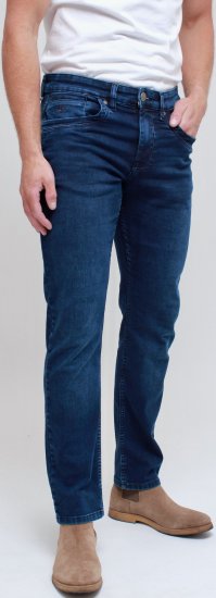 Kam Jeans Jacob Knitted Denim Reg Fit Jeans Mid Wash Blue - Jeans & broeken - Jeans & Broeken Grote Maten Heren