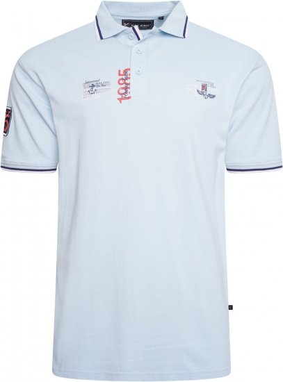 Kam Jeans 5512 1985 Racing Team Polo Blue - Polo shirts - Grote Maten Poloshirts Heren