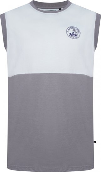 Kam Jeans 5764 Palm Springs Vest Sleeveless T-Shirt Griffin Grey - T-shirts - Grote Maten T-shirts Heren