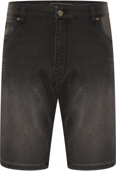 Kam Jeans NUNEZ2 Knitted Denim Stretch Shorts Charcoal - Korte broeken - Grote Maten Korte Broeken Heren