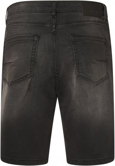 Kam Jeans NUNEZ2 Knitted Denim Stretch Shorts Charcoal - Korte broeken - Grote Maten Korte Broeken Heren
