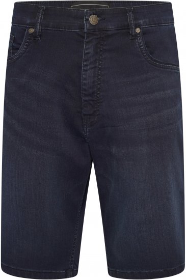 Kam Jeans NUNEZ2 Knitted Denim Stretch Shorts Dark Navy - Korte broeken - Grote Maten Korte Broeken Heren