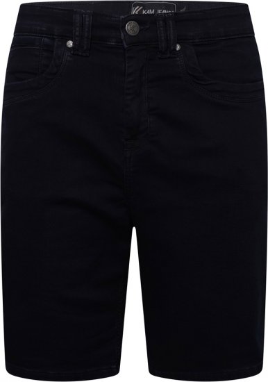 Kam Jeans Pepe Knitted Denim Shorts Blue-Black - Korte broeken - Grote Maten Korte Broeken Heren