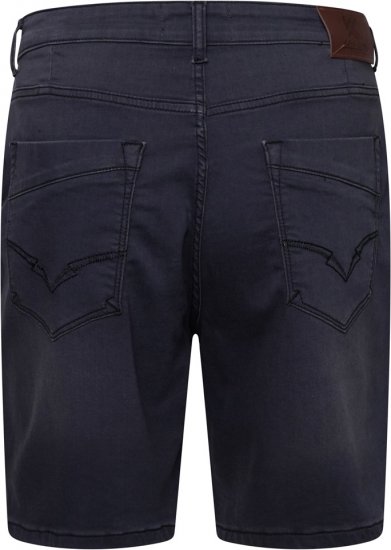 Kam Jeans Pepe Knitted Denim Shorts Charcoal - Korte broeken - Grote Maten Korte Broeken Heren