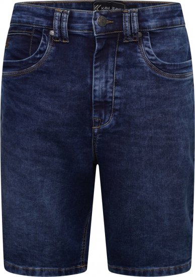 Kam Jeans Pepe Knitted Denim Shorts Random Mid Wash Blue - Korte broeken - Grote Maten Korte Broeken Heren