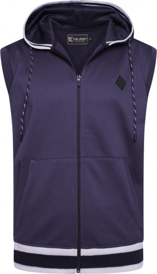 Kam Jeans TS005 Retro Tracky Set (Shorts/Sleeveless Hoodie) Navy - Motleys gekke apriluitverkoop - 