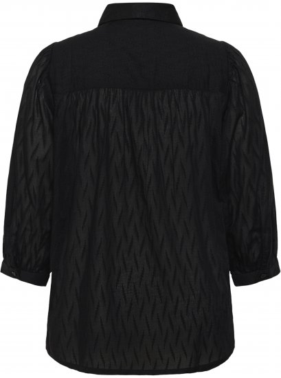 Kaffe Curve Gabby Overhemd met verkorte mouwen Zwart - Blouseshirts - 