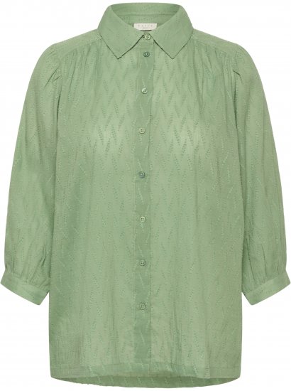 Kaffe Curve Gabby Overhemd met verkorte mouwen Groen - Blouseshirts - 