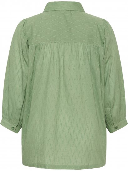 Kaffe Curve Gabby Overhemd met verkorte mouwen Groen - Blouseshirts - 