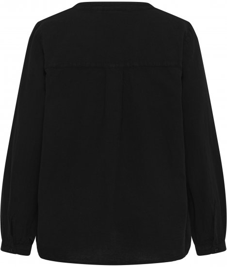 Kaffe Curve Nana Overhemd met lange mouw Zwart - Blouses & tunieken - 