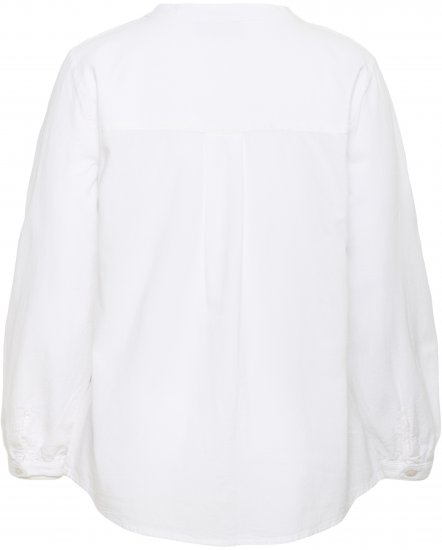 Kaffe Curve Nana Overhemd met lange mouw Wit - Blouses & tunieken - 