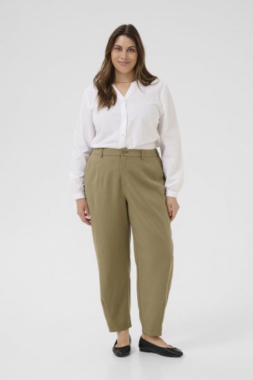 Kaffe Curve Nana Overhemd met lange mouw Wit - Blouses & tunieken - 