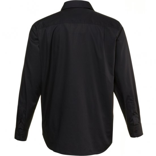JP1880 Shirt Business Modern Fit Long Sleeve Non-Iron Black TALL - HERENKLEDING MT-6XLT - Tall Kleding Heren