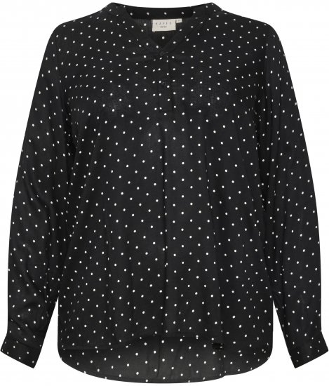 Kaffe Curve Joy Blouse Zwart/Wit Stippen - Blouses & tunieken - 