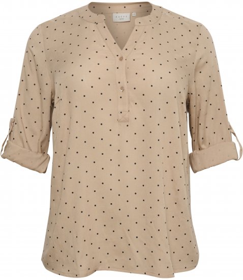 Kaffe Curve Joy Blouse Nomad/Zwart Stippen - Blouses & tunieken - 