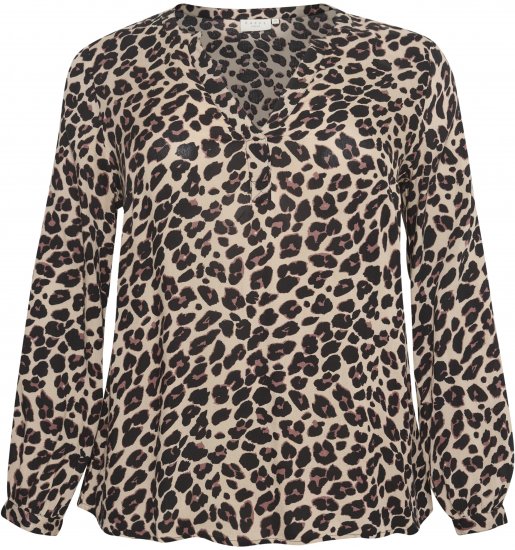 Kaffe Curve Mirta Tilly Blouse Luipaardprint - Blouses & tunieken - 