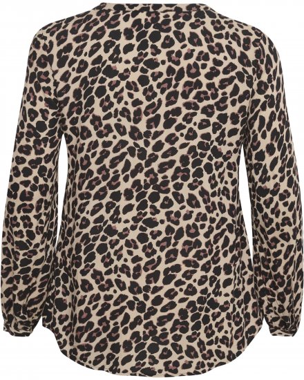 Kaffe Curve Mirta Tilly Blouse Luipaardprint - Blouses & tunieken - 