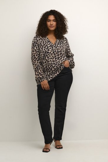 Kaffe Curve Mirta Tilly Blouse Luipaardprint - Blouses & tunieken - 