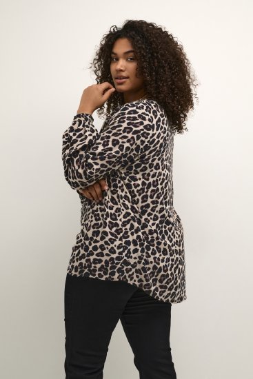 Kaffe Curve Mirta Tilly Blouse Luipaardprint - Blouses & tunieken - 