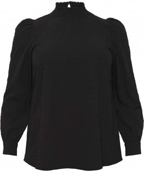 Kaffe Curve Ditta Smock Blouse Diepzwart - Blouses & tunieken - 