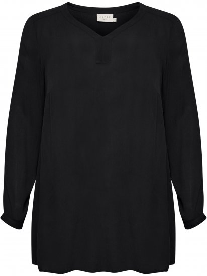 Kaffe Curve Ami Lange mouw Tuniek Diepzwart - T-shirts - 
