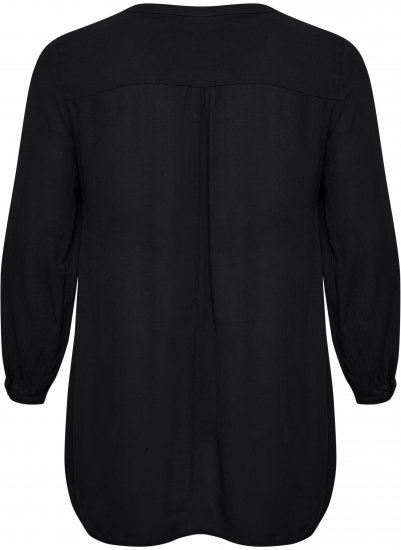 Kaffe Curve Ami Lange mouw Tuniek Diepzwart - T-shirts - 