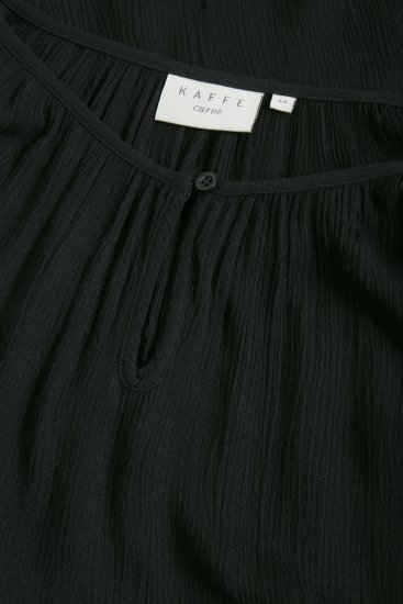 Kaffe Curve Ami 3/4 mouw Tuniek Diepzwart - T-shirts - 