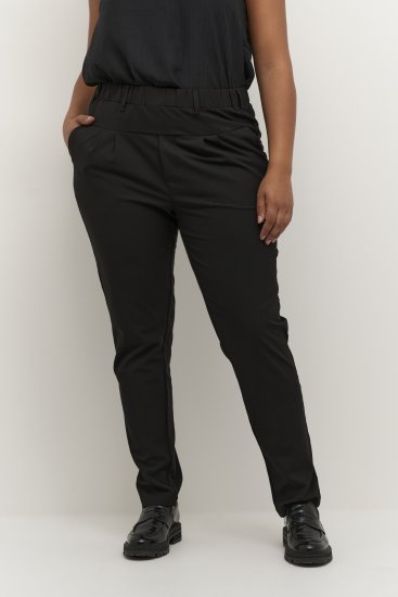 Kaffe Curve Jia Broek Diepzwart - Jeans & Broeken in Grote Maten – Plus Size - 