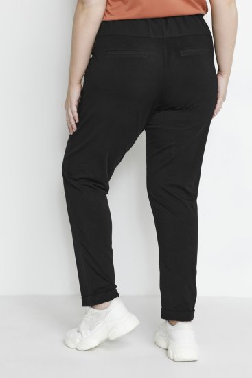 Kaffe Curve Jia Broek met riem Diepzwart - Jeans & Broeken in Grote Maten – Plus Size - 