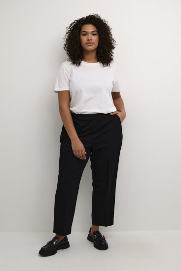 Kaffe Curve Sakira Cropped broek Diepzwart - Jeans & Broeken in Grote Maten – Plus Size - 