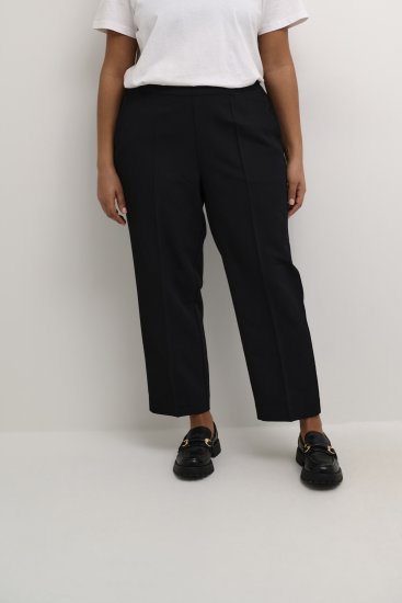 Kaffe Curve Sakira Cropped broek Diepzwart - Jeans & Broeken in Grote Maten – Plus Size - 